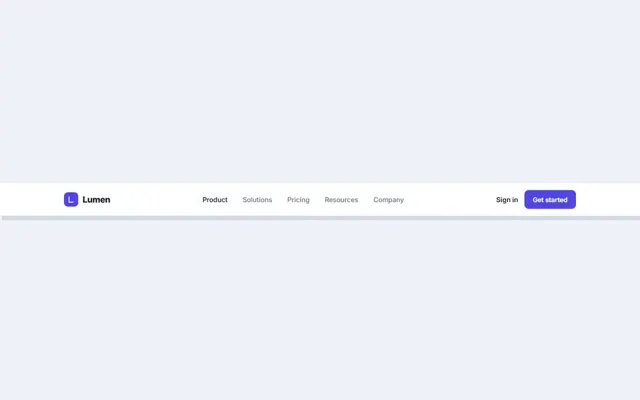 Headers & navbars: HTML template preview