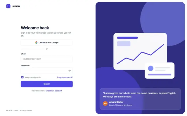 Login & sign-up: HTML template preview